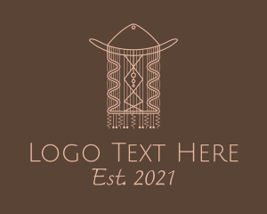Needlecraft - Tribal Woven Macrame logo design