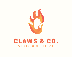 Hot Flaming Letter C logo design