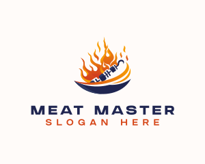 Barbecue Kebab Grill logo design