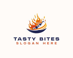 Kebab - Barbecue Kebab Grill logo design