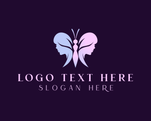 Personal - Butterfly Woman Beauty logo design