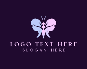 Chic - Butterfly Woman Beauty logo design