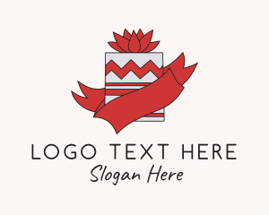 Flower Ribbon Box Logo