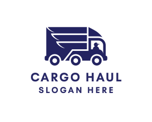 Blue Delivery Truck logo design