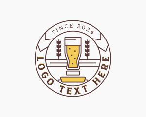 Weizen Glass - Beer Liquor Pub logo design