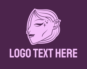 Rocker - Girl Tattoo Artist logo design