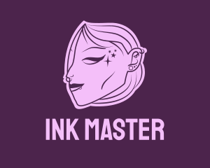 Girl Tattoo Artist logo design