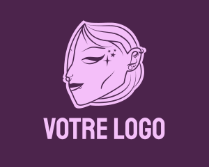 Hair - Girl Tattoo Artist logo design