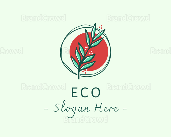 Holly Leaf Plant Logo