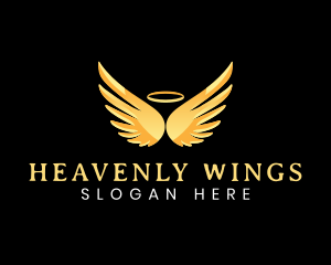 Angel - Angelic Guardian Wings logo design