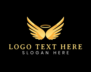 Holy - Angelic Guardian Wings logo design