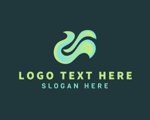Liquid - Neon Liquid Slime logo design