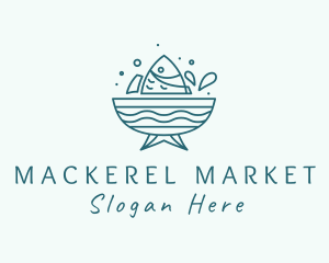 Seafood Fish Bowl  logo design