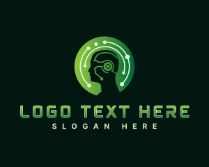 Artificial Machine Learning logo design