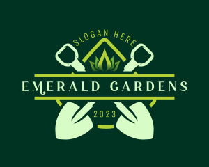 Garden Plant Shovel logo design