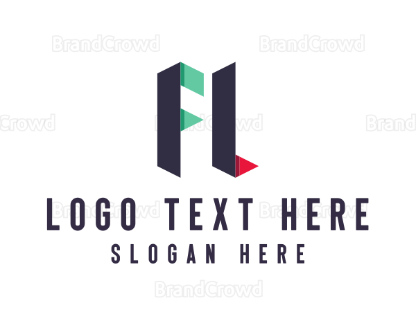 3D Business Letter FL Logo