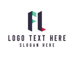 3D Business Letter FL  Logo