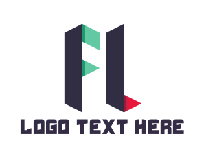 Letter L - F&L Folded Letters logo design