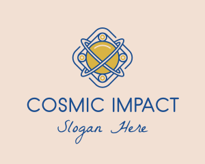 Cosmic Orbit Planet logo design