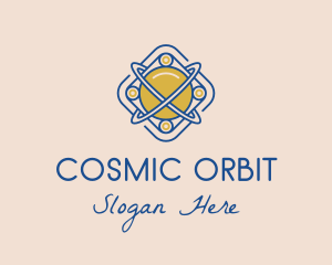 Cosmic Orbit Planet logo design