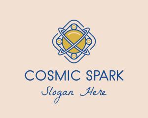 Cosmic Orbit Planet logo design