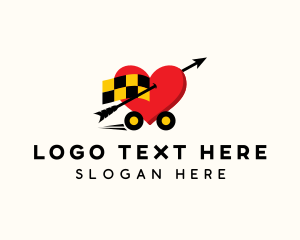 Taxi - Love Taxi Cab logo design