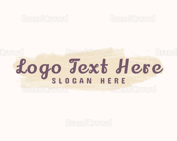 Beauty Watercolor Wordmark Logo