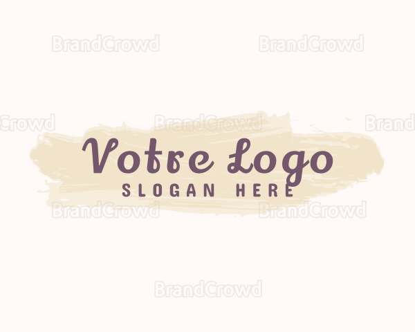 Beauty Watercolor Wordmark Logo
