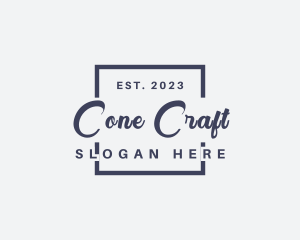 Square Cursive Business logo design