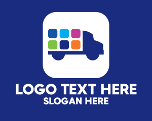 Mobile App Truck  logo design