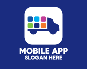 Mobile App Truck  logo design