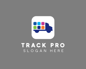 Tracker - Mobile App Truck logo design