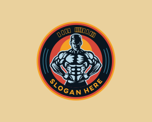 Mascot - Muscle Man Fitness logo design