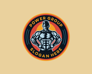 Man - Muscle Man Fitness logo design