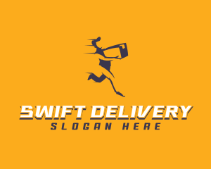 Courier - Running Delivery Courier logo design