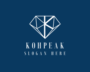 Elegant Diamond Jewelry Letter K logo design