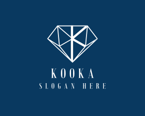 Elegant Diamond Jewelry Letter K logo design