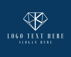 Geometric - Elegant Diamond Jewelry Letter K logo design