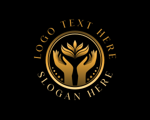 Floral Hand Wellness Logo