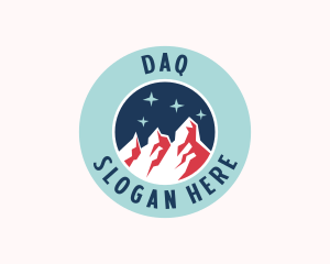 Night - Outdoor Mountain Summit logo design