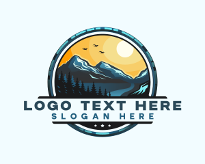 Pine - Mountain Landscape Outdoor logo design