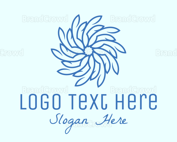 Wellness Blue Flower Logo