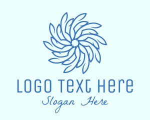 Event Management - Wellness Blue Flower logo design