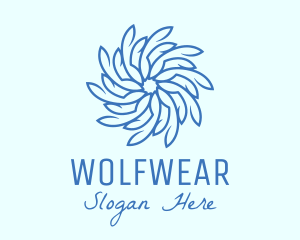 Wedding Planner - Wellness Blue Flower logo design