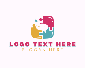 Puzzle - Chat Bubble Puzzle logo design