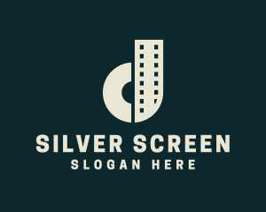 Movies - Filmstrip Letter D logo design