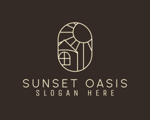 Sun House Residence logo design