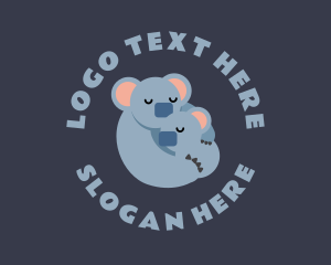 Sleep - Koala Hug Sleep logo design