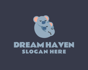 Sleep - Koala Hug Sleep logo design