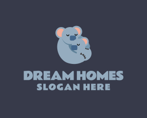 Baby Store - Koala Hug Sleep logo design